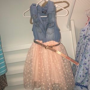 Zunie JEAN dress with tulle